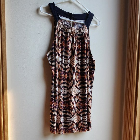 a.n.a Woman Animal Print Halter Tank Top Size 1X - Picture 3 of 16